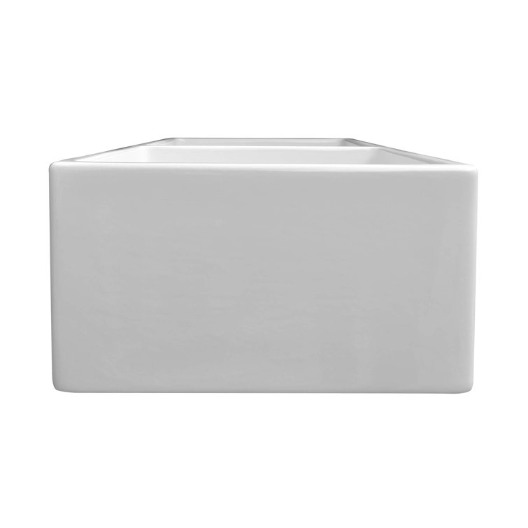 White Fireclay Double Basin Farmhouse Kitchen Sink