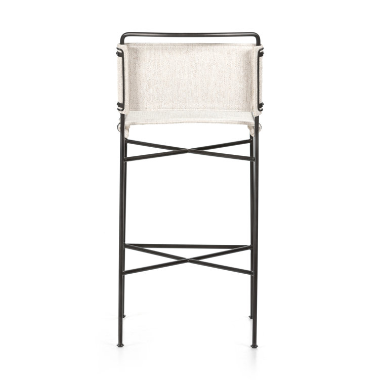 Avant Natural Cream Contemporary Metal Bar Stool