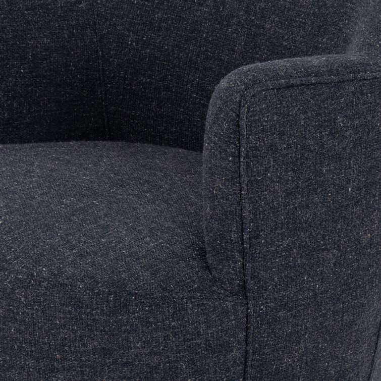 Thames Slate Swivel Armchair with Distressed Wood Base