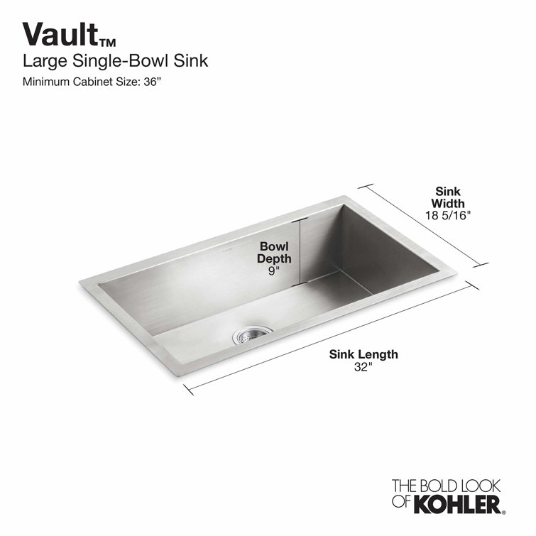 32'' Stainless Steel Undermount Single-Bowl Kitchen Sink