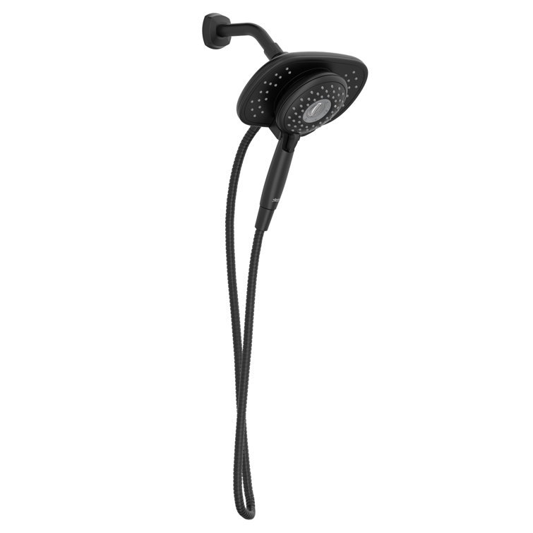 Matte Black Dual-Function Handheld and Fixed Shower Head