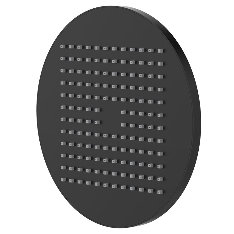 Matte Black Large Round Rain Shower Head