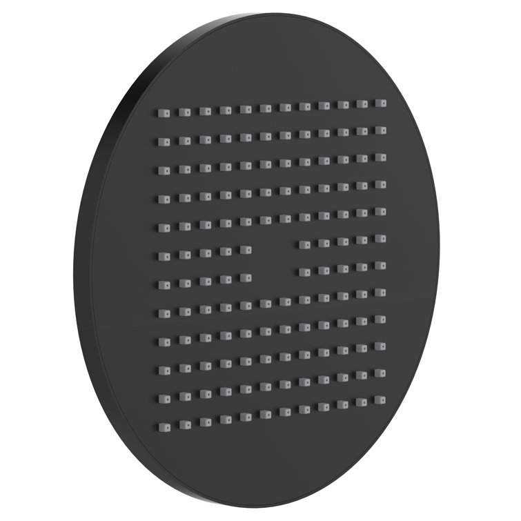 Matte Black Large Round Rain Shower Head