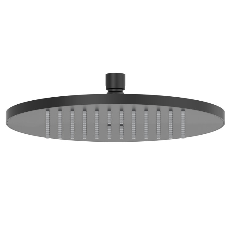 Matte Black Large Round Rain Shower Head