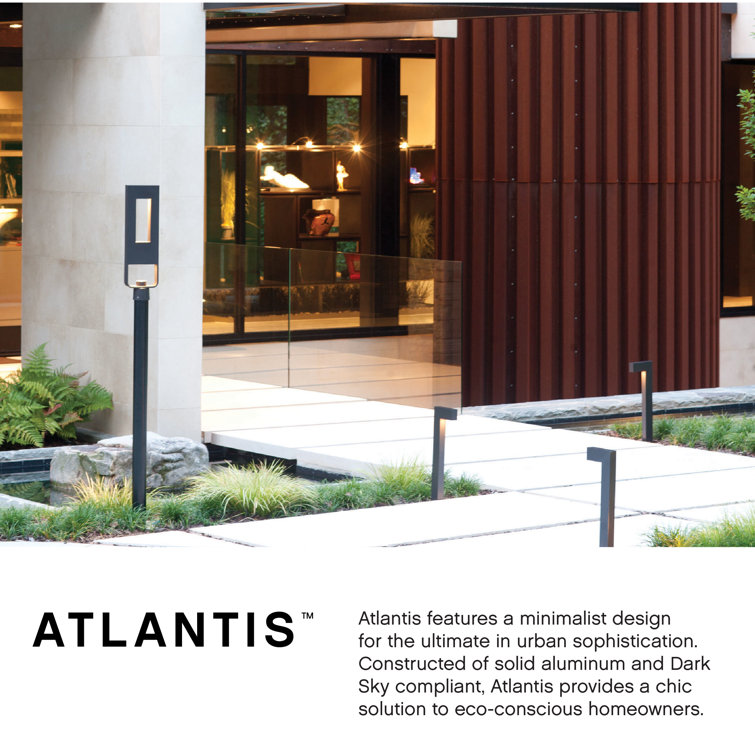 Bronze LED Pathway Light with Etched Glass Lens