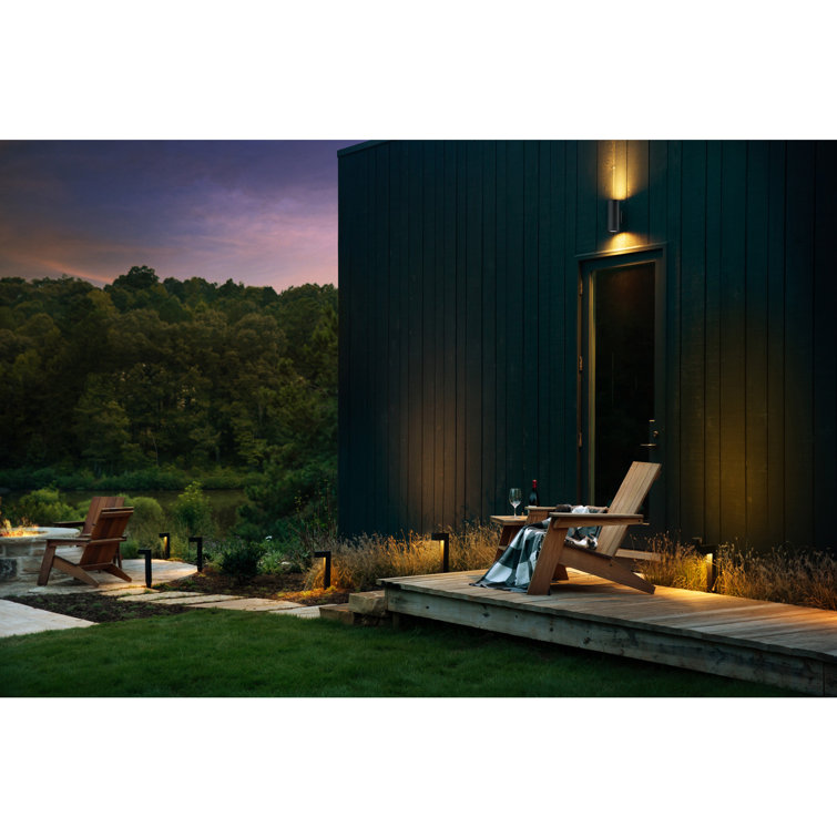 Silo Black 12" Outdoor Wall Sconce with Etched Glass