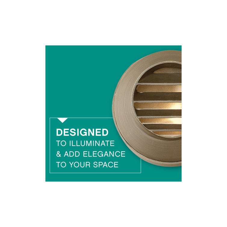 Matte Bronze Round LED Pathway Deck Sconce Light