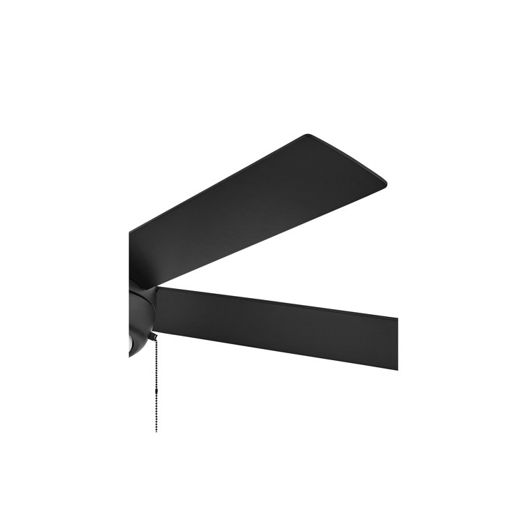 Matte Black 52'' LED Ceiling Fan with Reversible Wood Blades