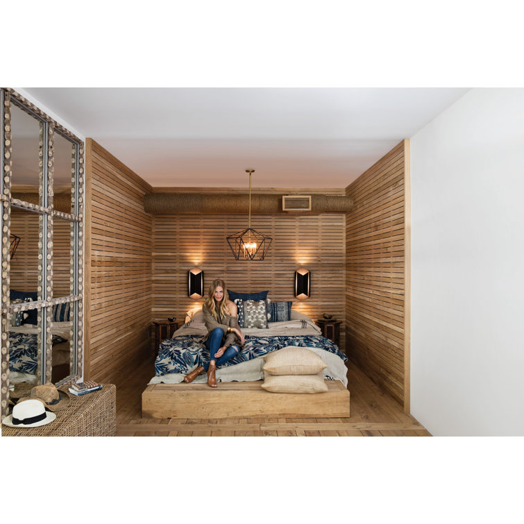 Aged Zinc Brass Cage 6-Light Chandelier