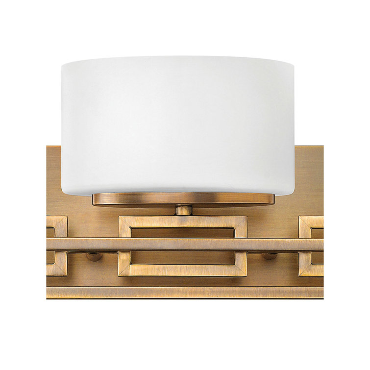 Elegant Brushed Bronze 3-Light Vanity with Etched Opal Glass