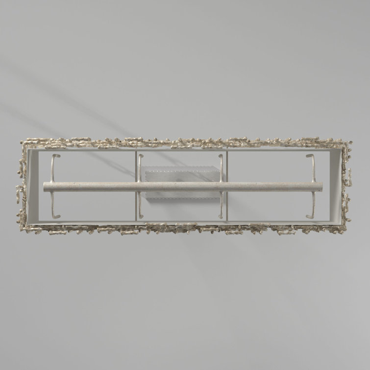 Farrah 8-Light Silver Leaf Chandelier with White Linen Shade