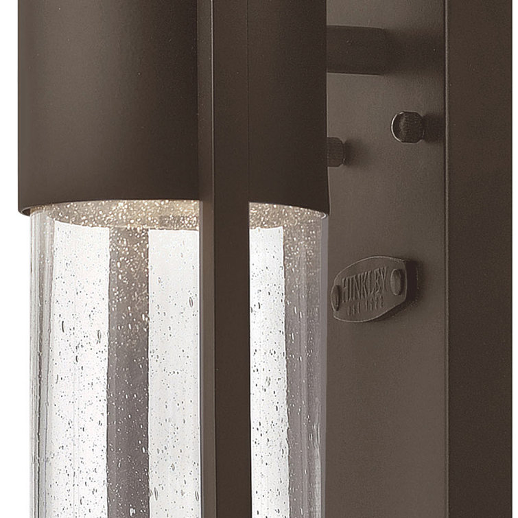 Buckeye Bronze Minimalist Seedy Glass Outdoor Wall Sconce