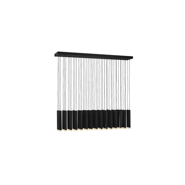 Harmony Black Brass 45-Light LED Adjustable Chandelier