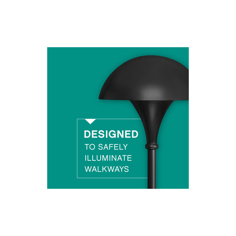 Black Aluminum 26" Mushroom Pathway Light