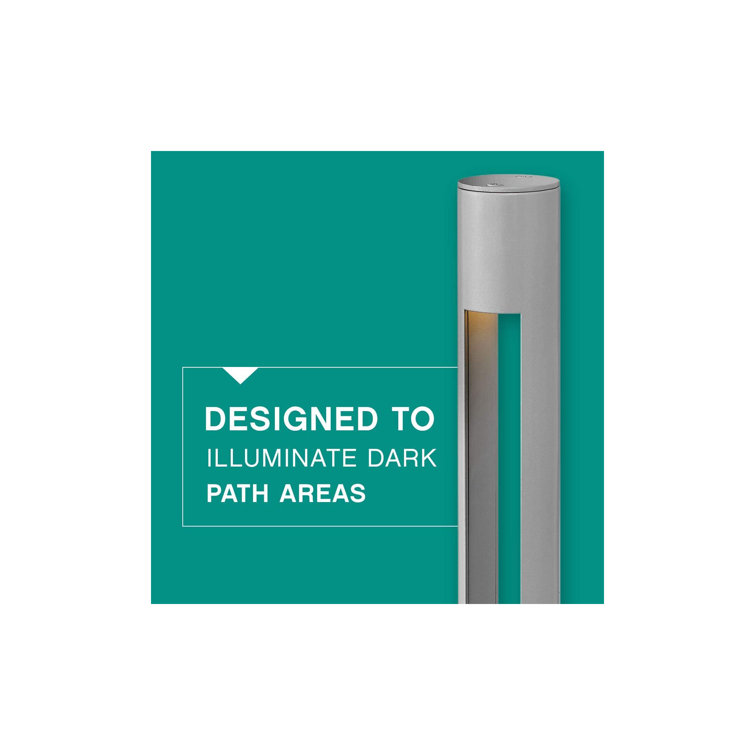 Titanium LED Pathway Bollard Light with Etched Glass