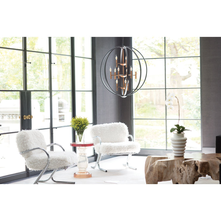 Euclid 41" Spanish Bronze 12-Light Chandelier