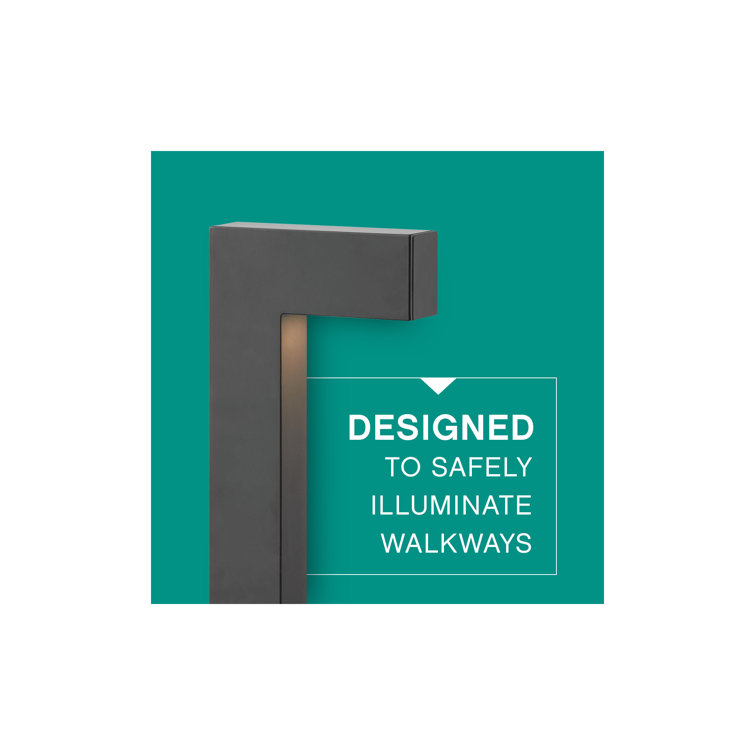 Satin Black Aluminum LED Pathway Light with Etched Lens