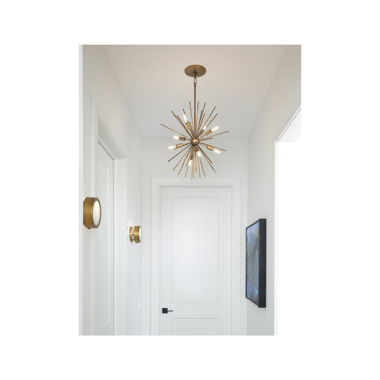 Burnished Gold Sputnik Sphere 8-Light Chandelier