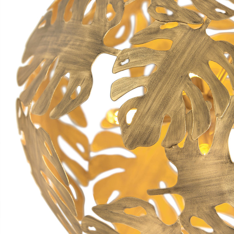 Botanica Burnished Gold 6-Light Drum Chandelier with Linen Shade
