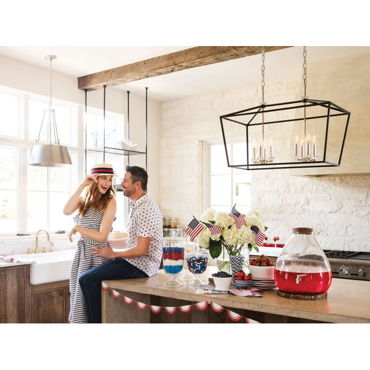 Polished Antique Nickel Drum Pendant Light