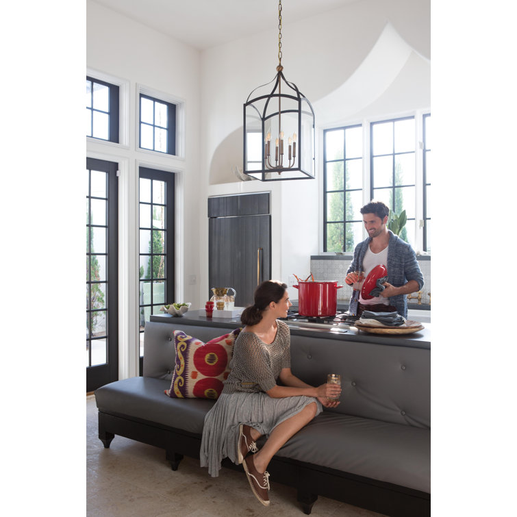 Clarendon Bronze 6-Light LED Pendant with Clear Glass