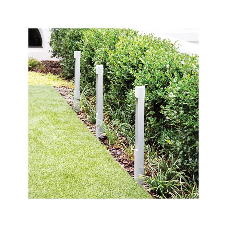 Titanium LED Pathway Bollard Light with Etched Glass