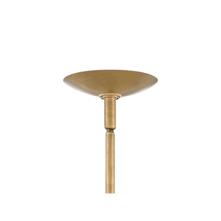 Heritage Brass Clear Globe Pendant Light with Adjustable Height