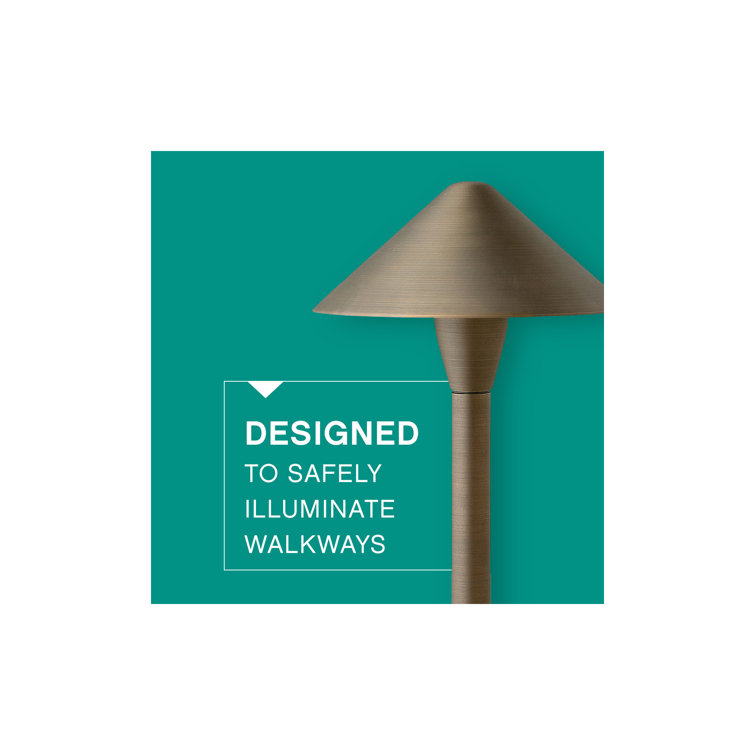 Black Aluminum LED Pathway Light with Cone Shade