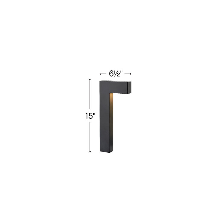 Satin Black Aluminum LED Pathway Light with Etched Lens