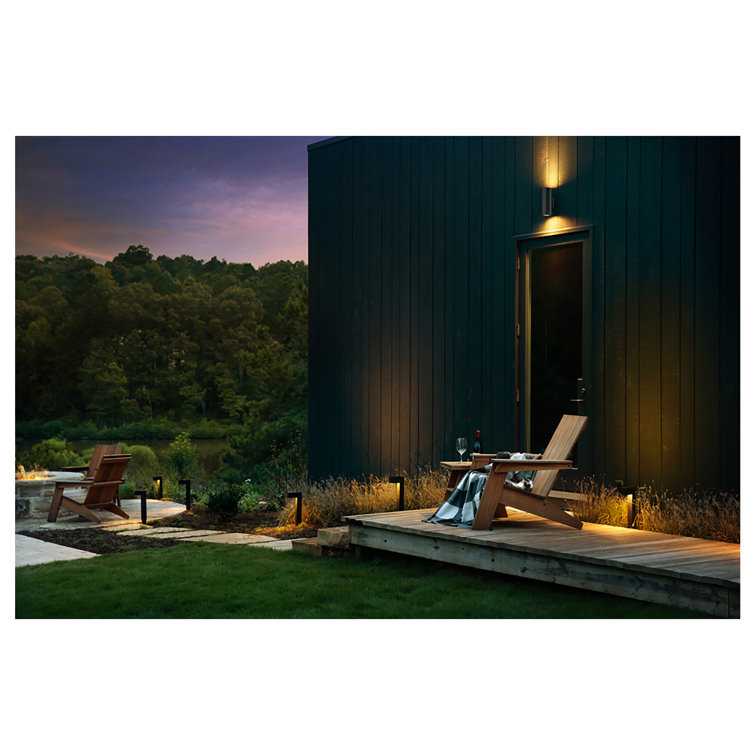 Satin Black Aluminum LED Pathway Light with Etched Lens