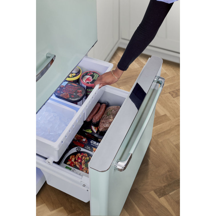 Summer Mint Green 18 Cu. Ft. Bottom Freezer Refrigerator with Ice Maker