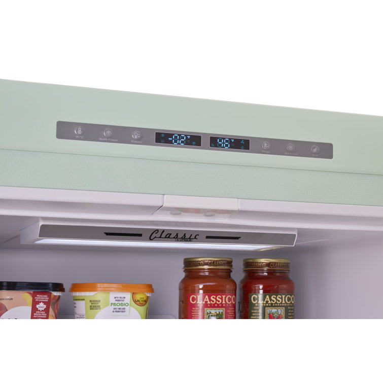 Summer Mint Green 18 Cu. Ft. Bottom Freezer Refrigerator with Ice Maker