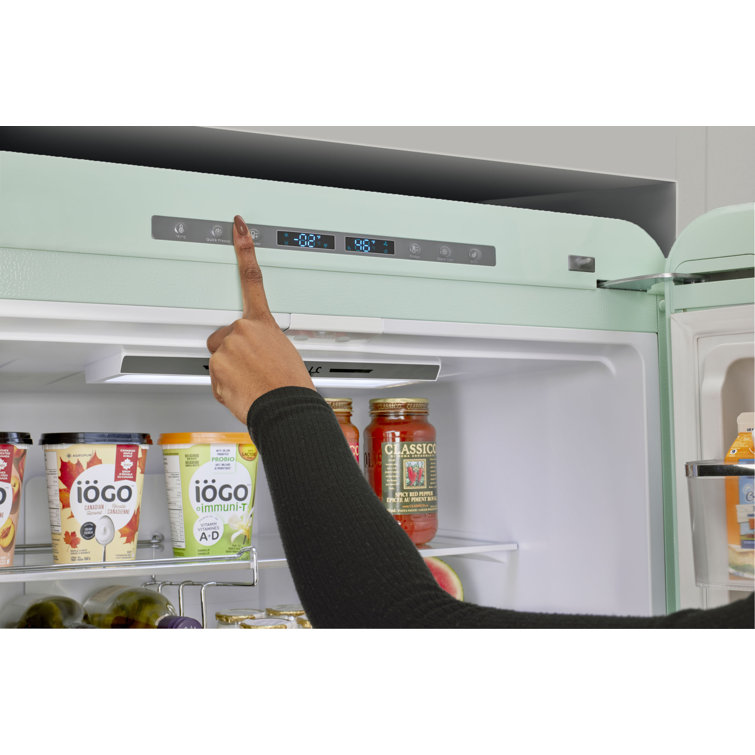 Summer Mint Green 18 Cu. Ft. Bottom Freezer Refrigerator with Ice Maker