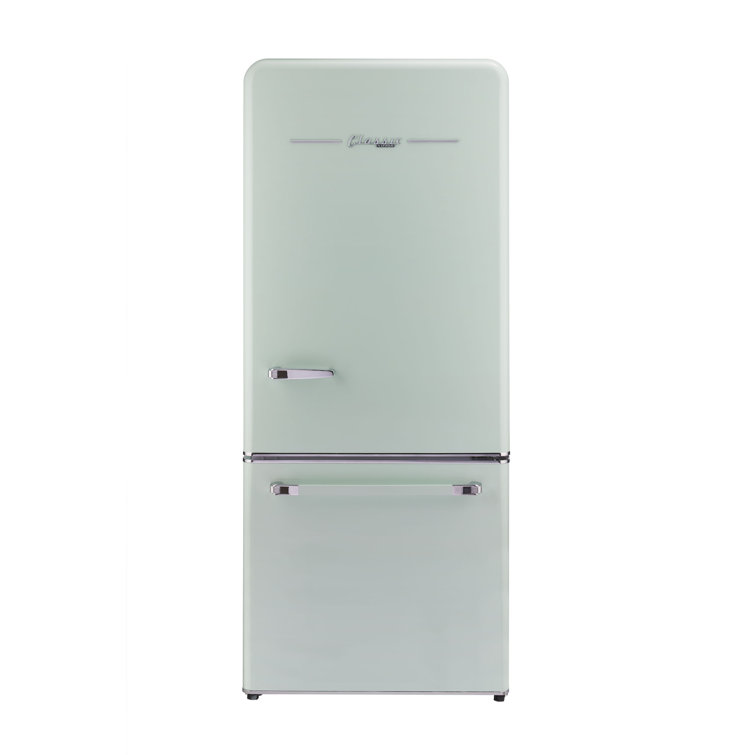 Summer Mint Green 18 Cu. Ft. Bottom Freezer Refrigerator with Ice Maker