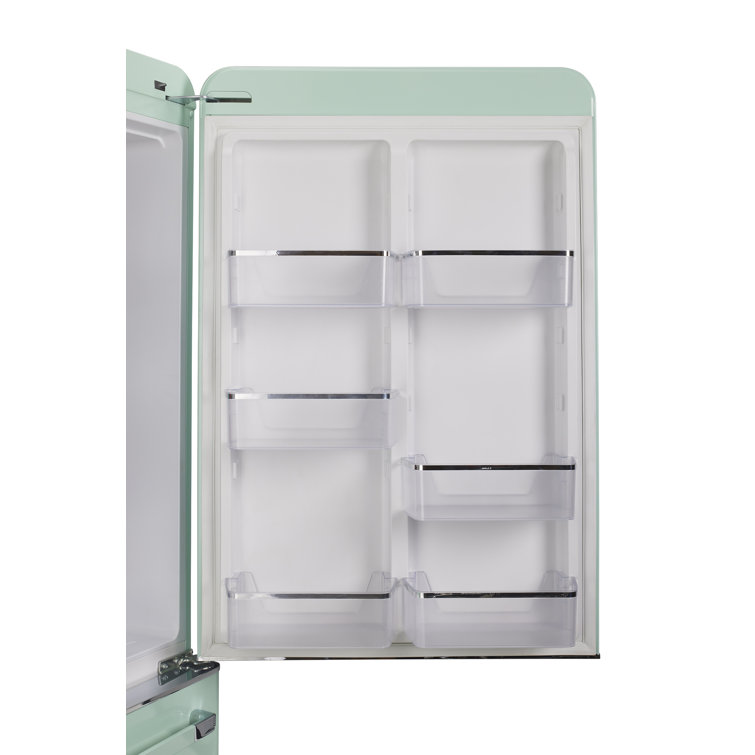 Summer Mint Green 18 Cu. Ft. Bottom Freezer Refrigerator with Ice Maker