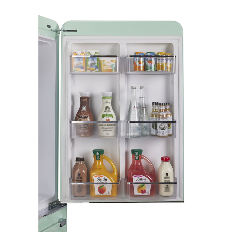 Summer Mint Green 18 Cu. Ft. Bottom Freezer Refrigerator with Ice Maker