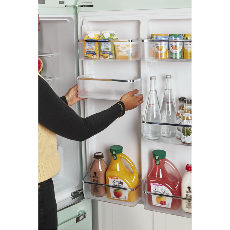Summer Mint Green 18 Cu. Ft. Bottom Freezer Refrigerator with Ice Maker