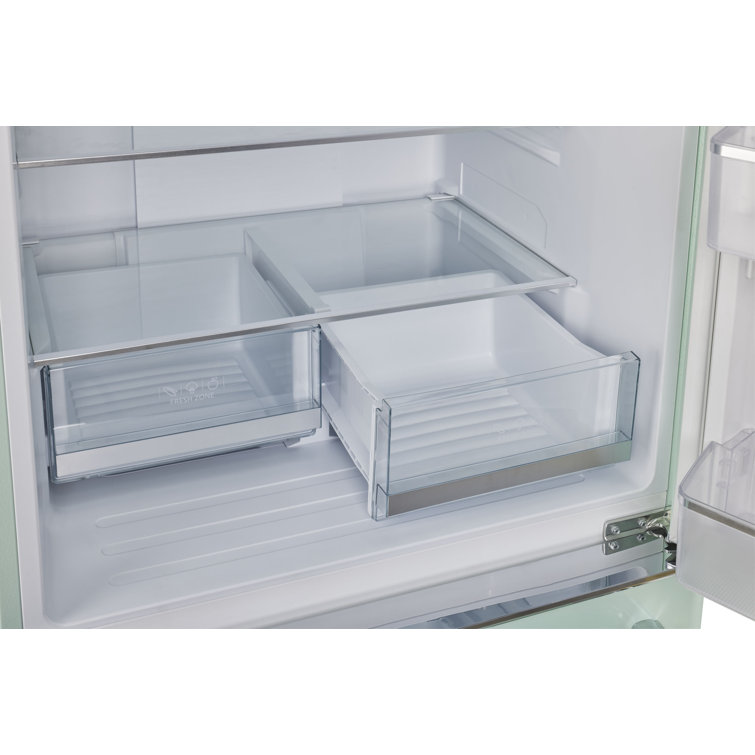 Summer Mint Green 18 Cu. Ft. Bottom Freezer Refrigerator with Ice Maker