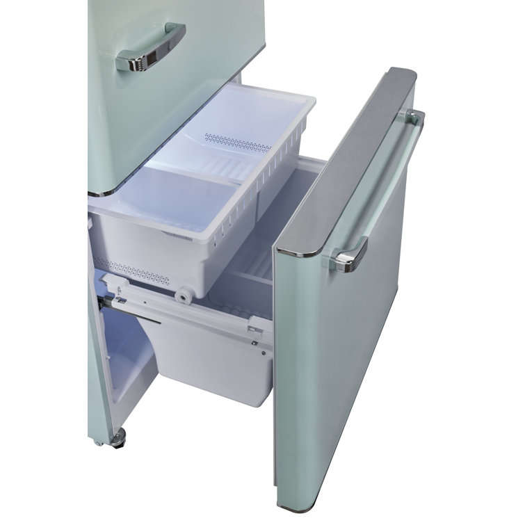 Summer Mint Green 18 Cu. Ft. Bottom Freezer Refrigerator with Ice Maker