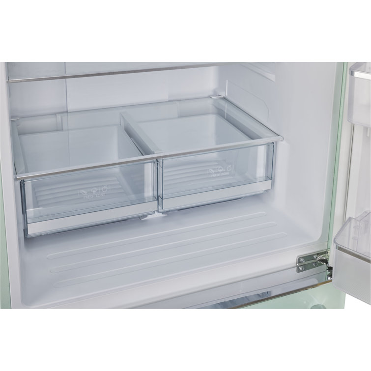 Summer Mint Green 18 Cu. Ft. Bottom Freezer Refrigerator with Ice Maker