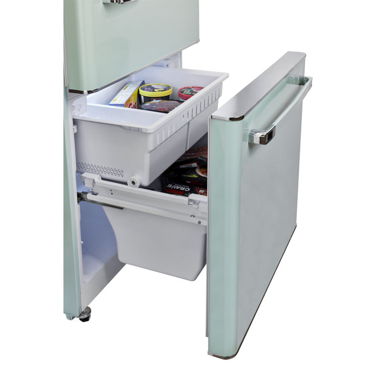 Summer Mint Green 18 Cu. Ft. Bottom Freezer Refrigerator with Ice Maker