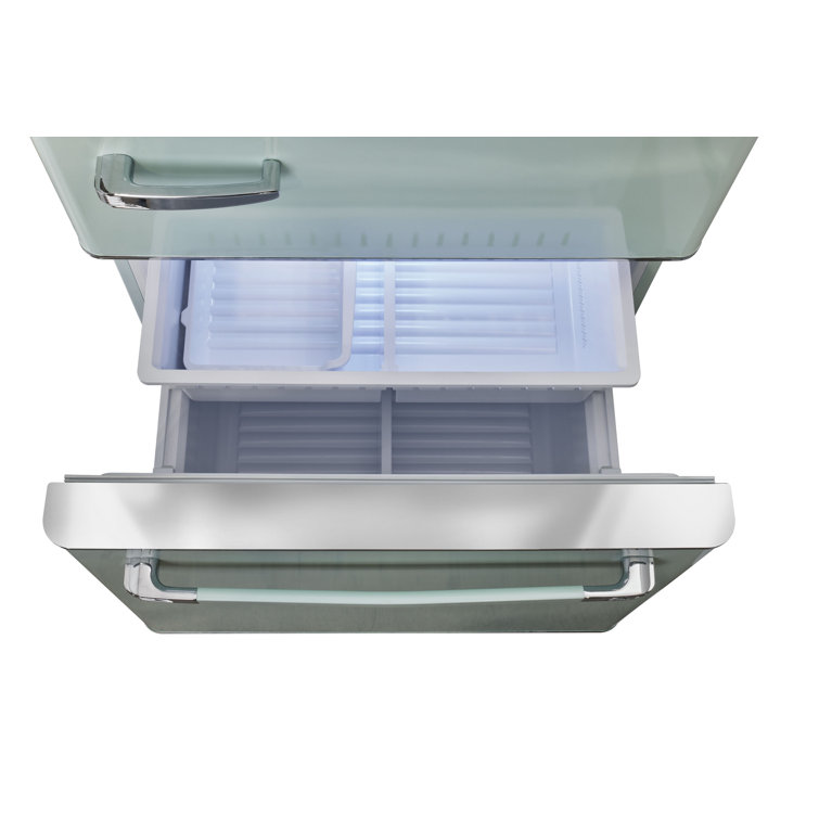 Summer Mint Green 18 Cu. Ft. Bottom Freezer Refrigerator with Ice Maker