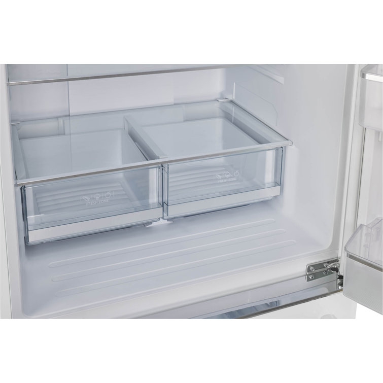 Marshmallow White 30" Retro Bottom Freezer Refrigerator with Ice Maker