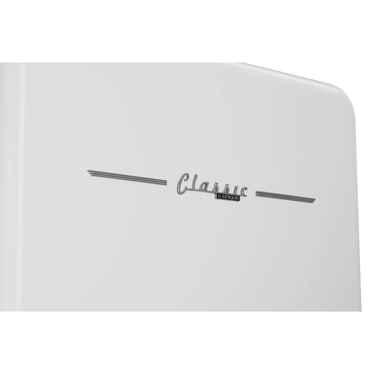 Marshmallow White 30" Retro Bottom Freezer Refrigerator with Ice Maker