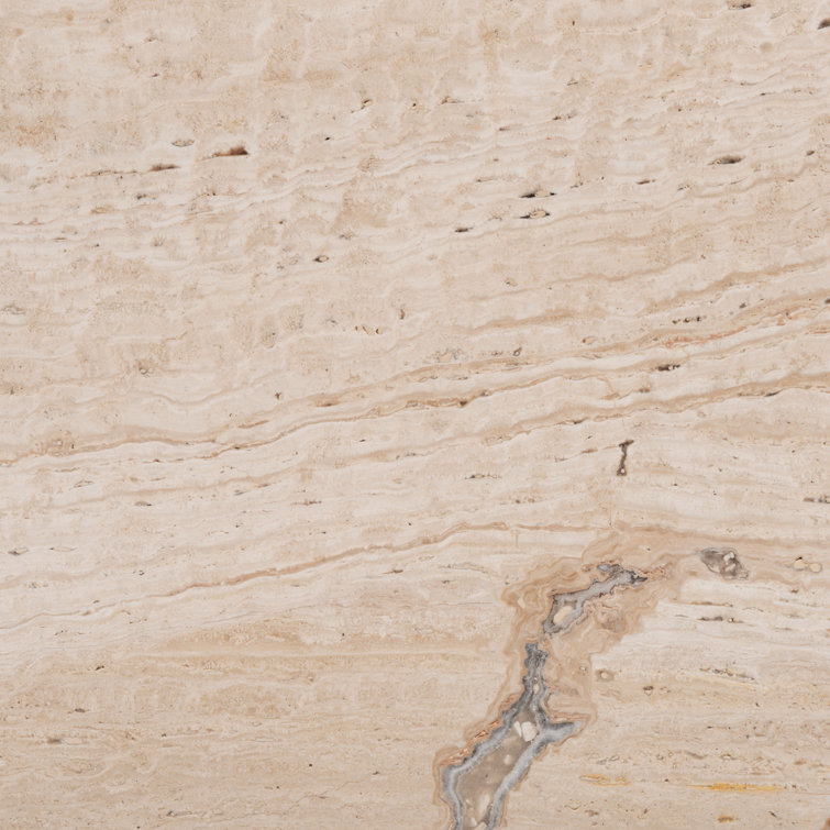 Olivia 21'' Beige Marble Square Accent Table