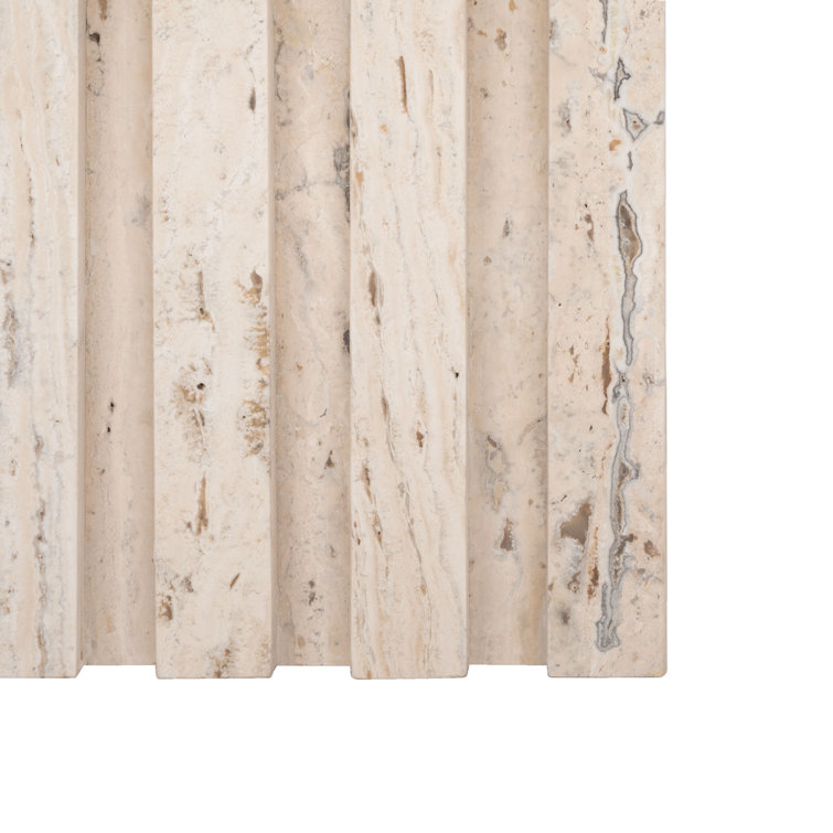 Olivia 21'' Beige Marble Square Accent Table