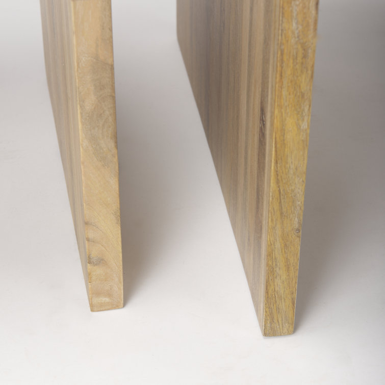 Natural Mango Wood Nesting Tables Set of Two