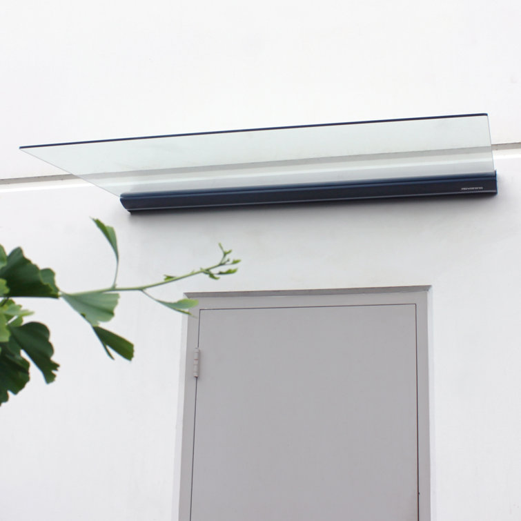 Clear Tempered Glass Door and Window Awning with Aluminum Bracket