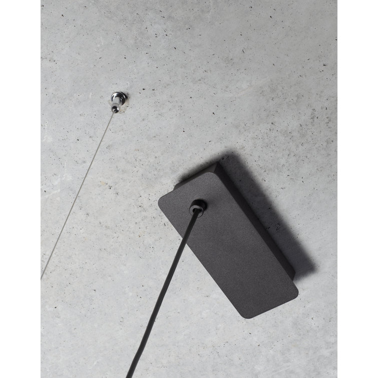 Ebony Black Aluminum LED Linear Pendant Light