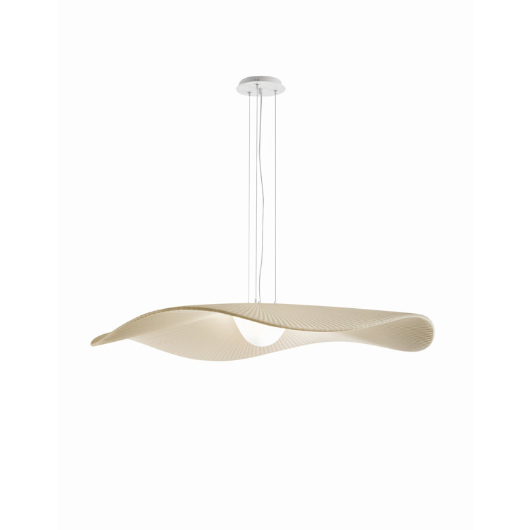 Cream Aluminum Geometric LED Pendant Light
